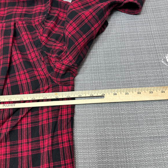 Duluth Trading Shirt Mens XXL Red Plaid Free Swingin' Cabincore Woodsy Camping - Picture 8 of 9
